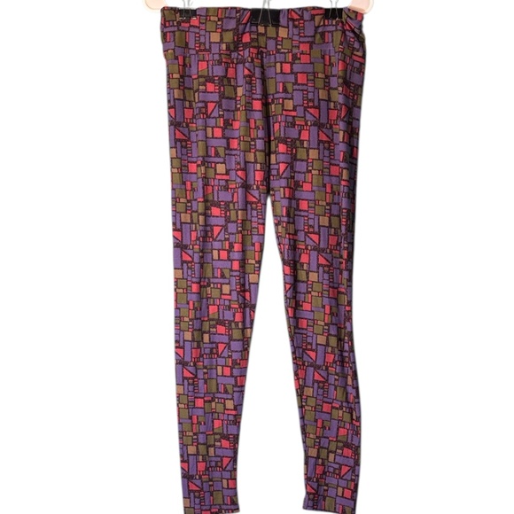 LuLaRoe Pants - LuLaRoe Multicolor Block Pattern Leggings